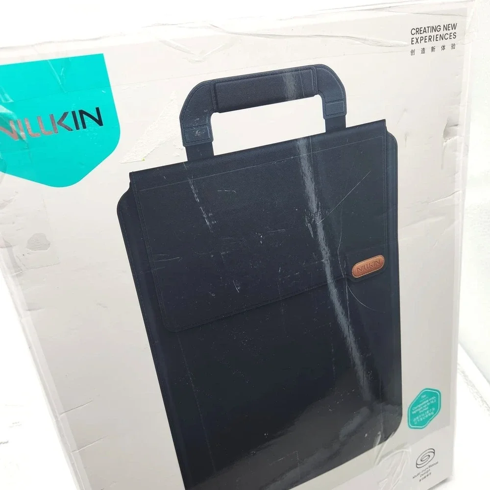 Nillkin 16 in PU Laptop Sleeve‎ Stand Mouse Pad Handle Gray Travel Office